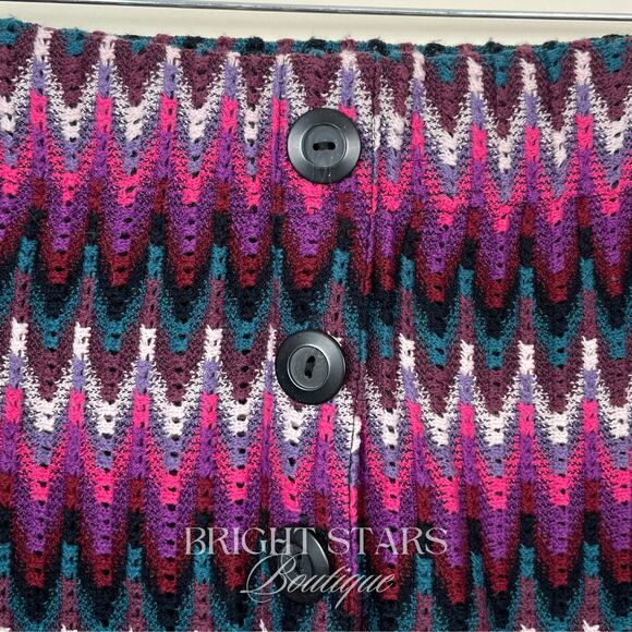 Rare Purple Chevron Mini Skirt ASO Sally Malik Being Human Meaghan Rath Bohemian - Picture 7 of 8